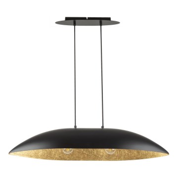 Candelabro suspenso GONDOLA 2xE27/60W/230V preto/dourada