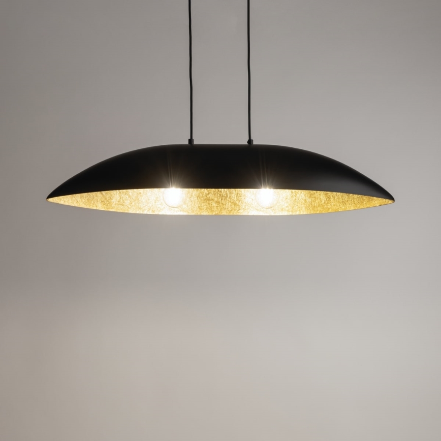 Candelabro suspenso GONDOLA 2xE27/60W/230V preto/dourada