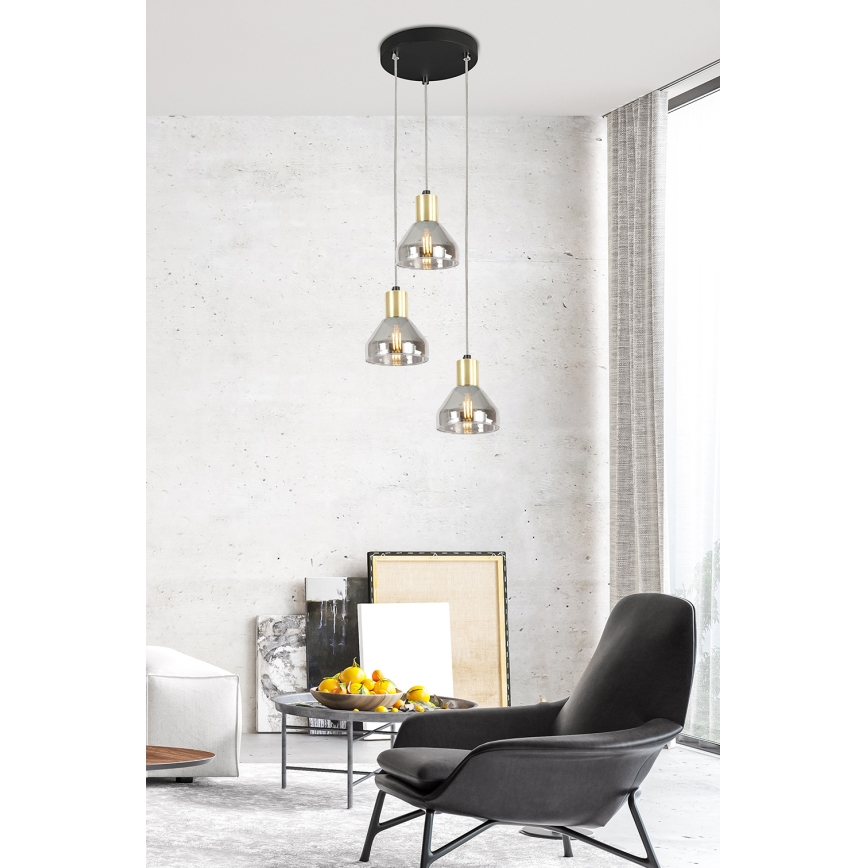 Candelabro suspenso GREGORY 3xE14/40W/230V