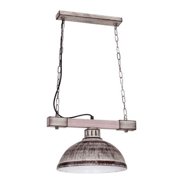 Candelabro suspenso HAKON 1xE27/60W/230V madeira branca
