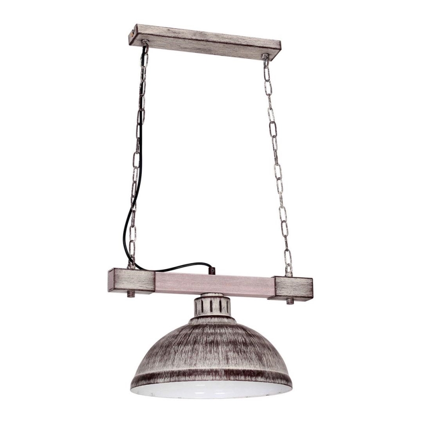 Candelabro suspenso HAKON 1xE27/60W/230V madeira branca