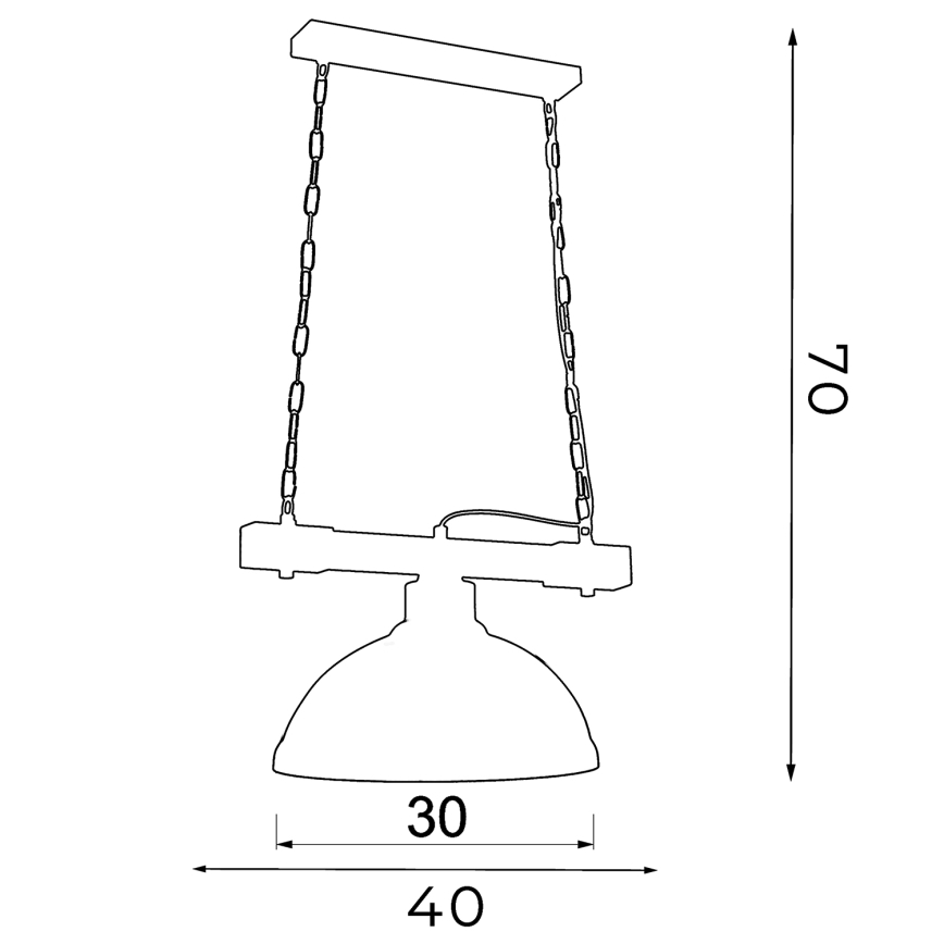 Candelabro suspenso HAKON 1xE27/60W/230V madeira natural