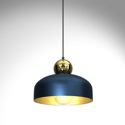 Candelabro suspenso HARALD 1xE27/60W/230V azul