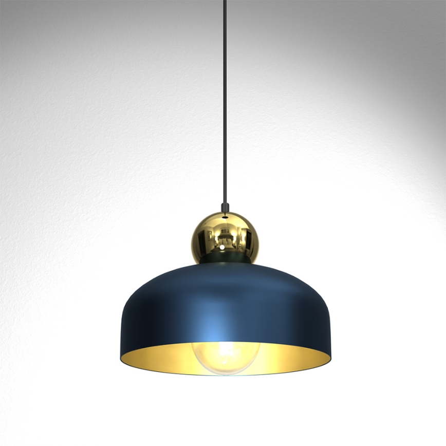 Candelabro suspenso HARALD 1xE27/60W/230V azul