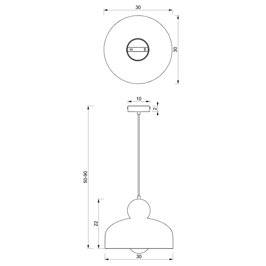 Candelabro suspenso HARALD 1xE27/60W/230V azul