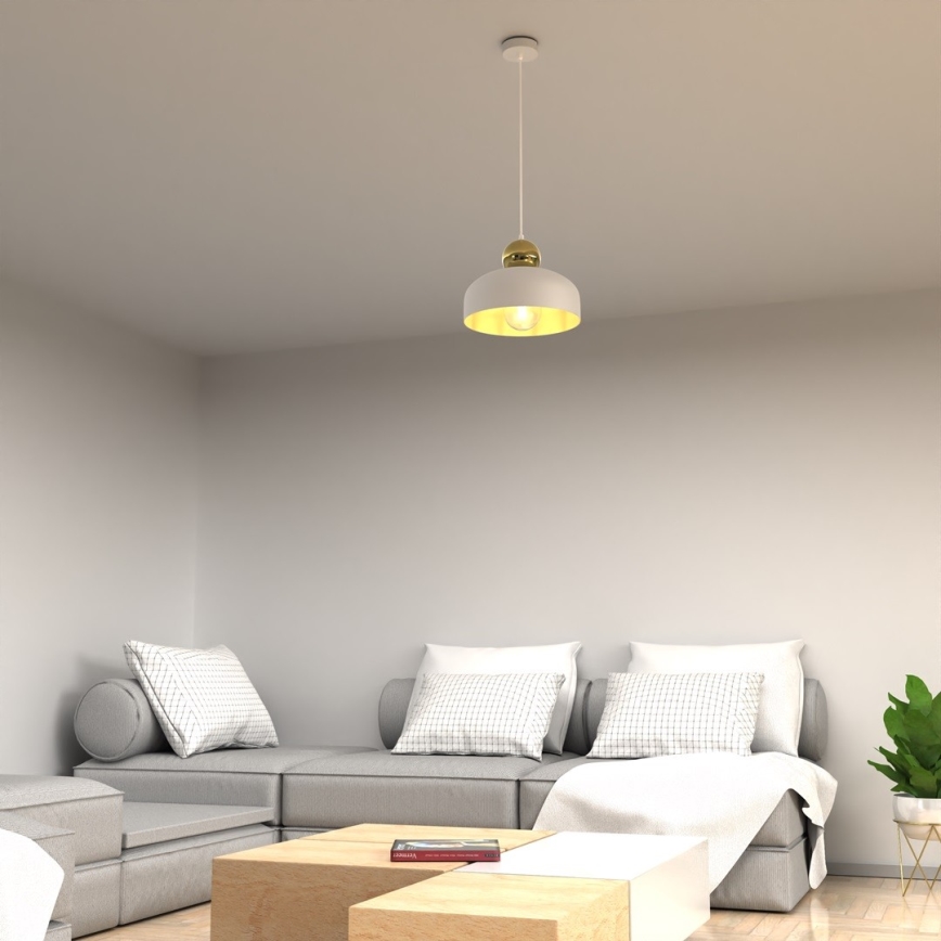 Candelabro suspenso HARALD 1xE27/60W/230V branco