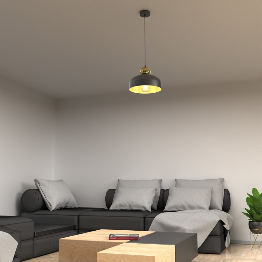 Candelabro suspenso HARALD 1xE27/60W/230V preto