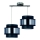 Candelabro suspenso HARE 2xE27/60W/230V cinzento/cromado mate