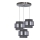 Candelabro suspenso HARE 3xE27/60W/230V cinzento/cromado mate