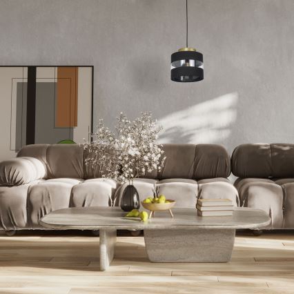 Candelabro suspenso HAVARD 1xE27/60W/230V preto/latão