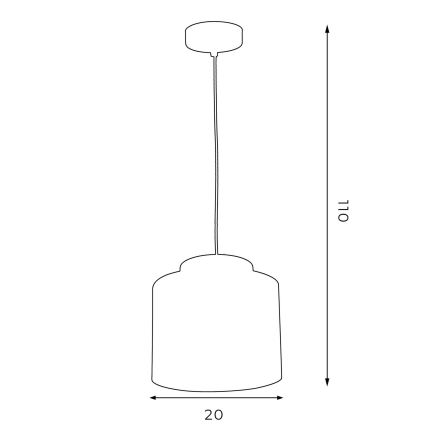 Candelabro suspenso HAVARD 1xE27/60W/230V preto/latão