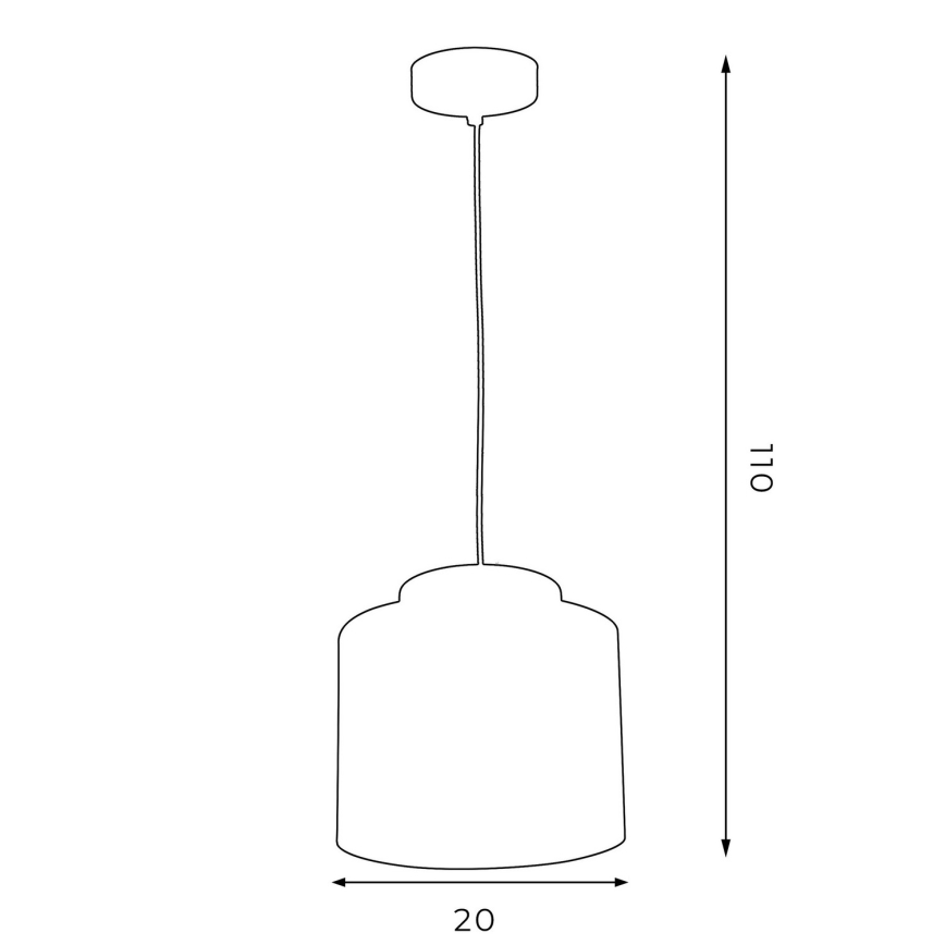 Candelabro suspenso HAVARD 1xE27/60W/230V preto/latão