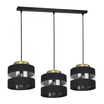 Candelabro suspenso HAVARD 3xE27/60W/230V preto/latão