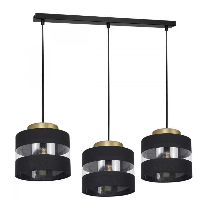 Candelabro suspenso HAVARD 3xE27/60W/230V preto/latão
