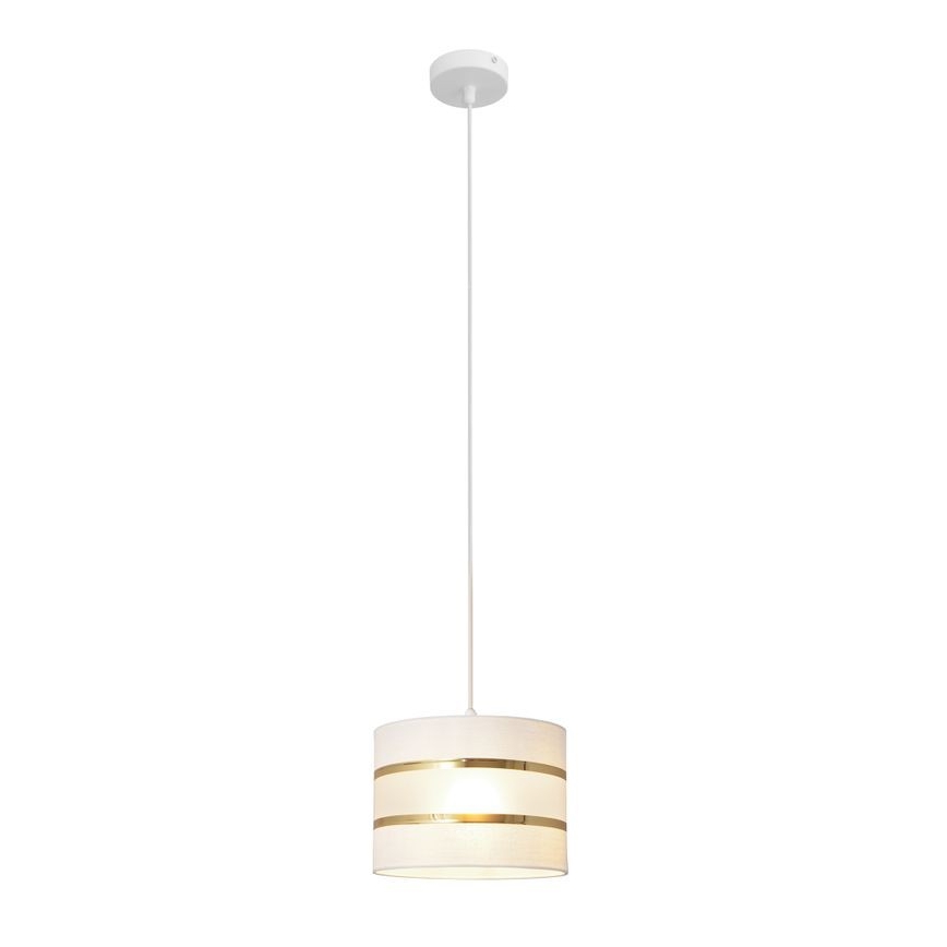 Candelabro suspenso HELEN 1xE27/15W/230V diâmetro 20 cm branco/dourado