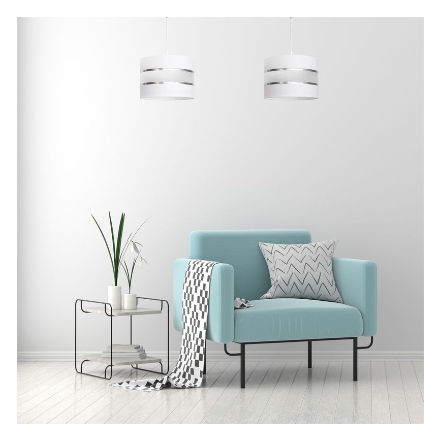 Candelabro suspenso HELEN 1xE27/15W/230V diâmetro 20 cm branco