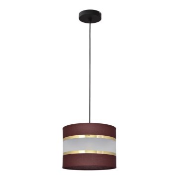 Candelabro suspenso HELEN 1xE27/15W/230V diâmetro 20 cm castanho/preto/dourado