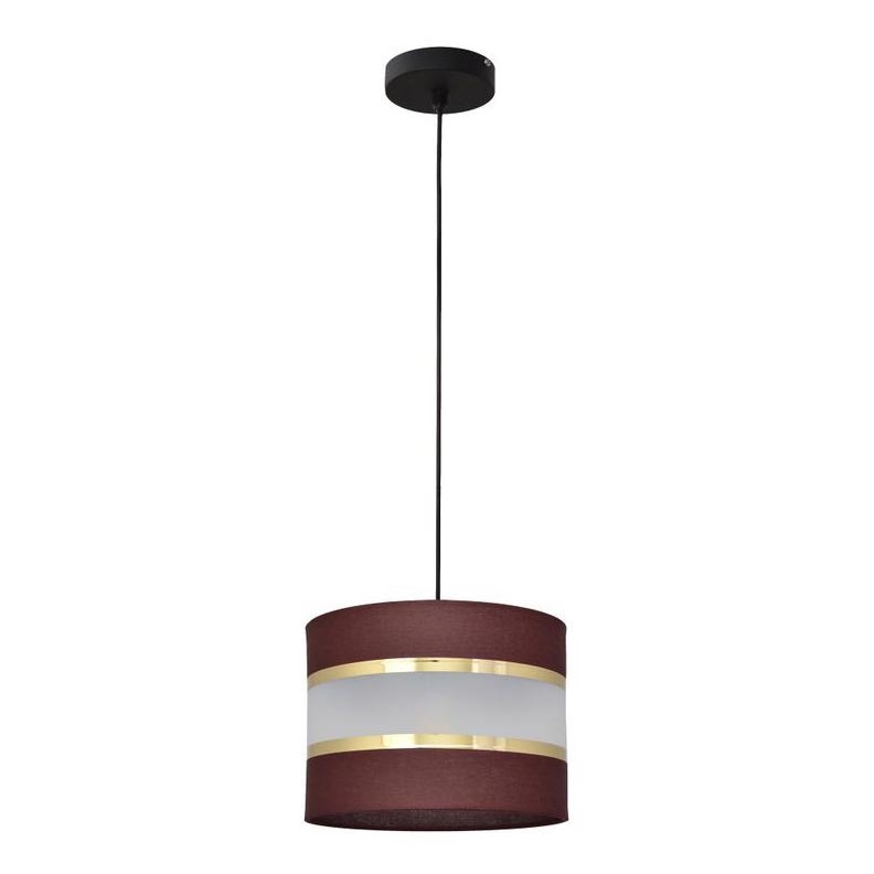 Candelabro suspenso HELEN 1xE27/15W/230V diâmetro 20 cm castanho/preto/dourado