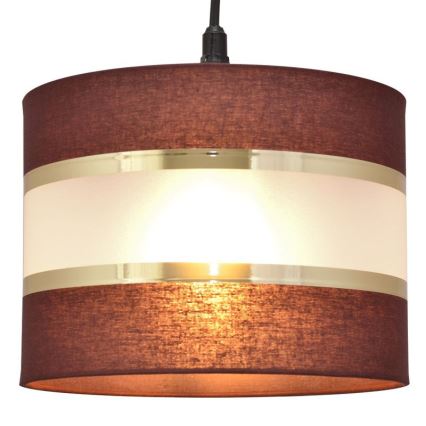 Candelabro suspenso HELEN 1xE27/15W/230V diâmetro 20 cm castanho/preto/dourado