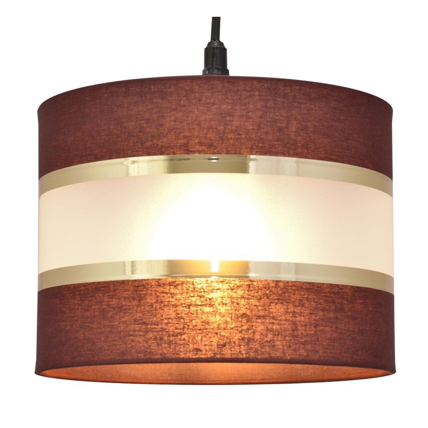 Candelabro suspenso HELEN 1xE27/15W/230V diâmetro 20 cm castanho/preto/dourado