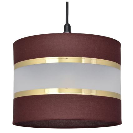 Candelabro suspenso HELEN 1xE27/15W/230V diâmetro 20 cm castanho/preto/dourado