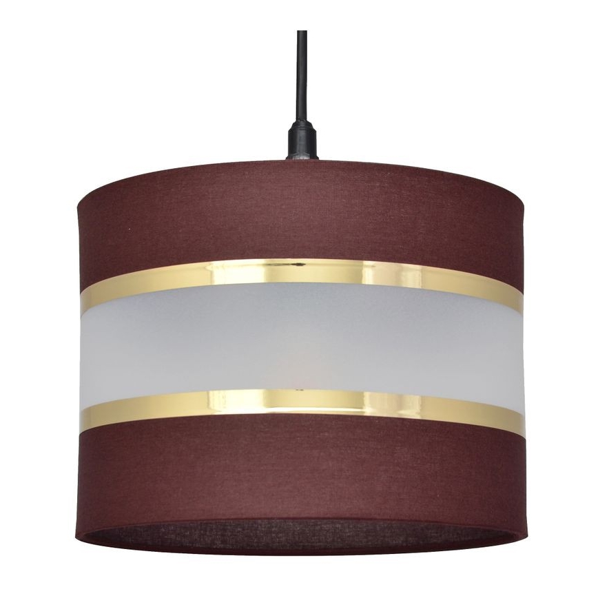 Candelabro suspenso HELEN 1xE27/15W/230V diâmetro 20 cm castanho/preto/dourado