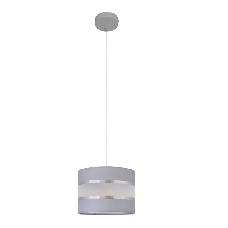 Candelabro suspenso HELEN 1xE27/15W/230V diâmetro 20 cm cinzento/prateado