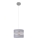 Candelabro suspenso HELEN 1xE27/15W/230V diâmetro 20 cm cinzento/prateado