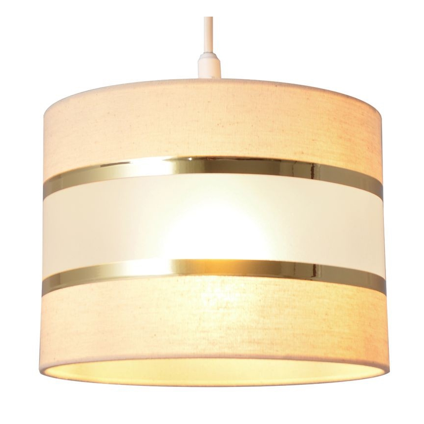 Candelabro suspenso HELEN 1xE27/15W/230V diâmetro 20 cm creme/dourado
