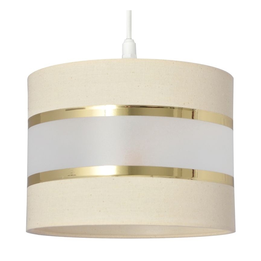 Candelabro suspenso HELEN 1xE27/15W/230V diâmetro 20 cm creme/dourado