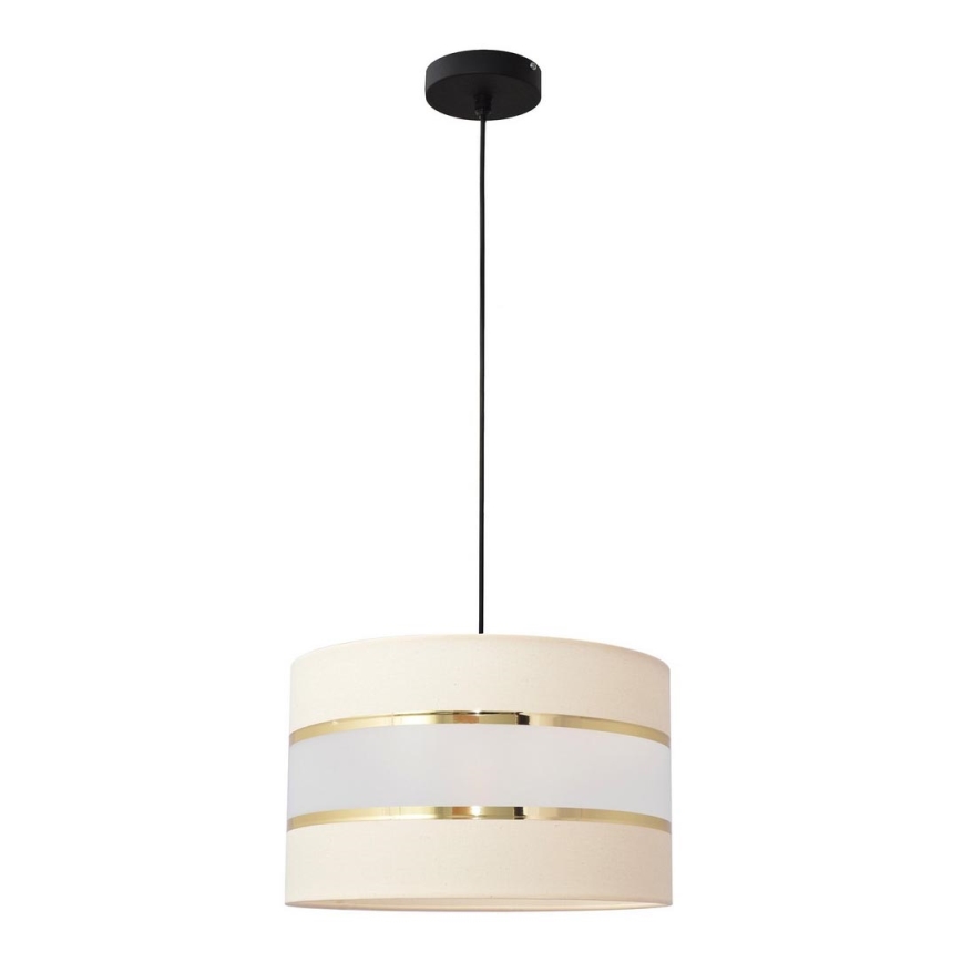 Candelabro suspenso HELEN 1xE27/15W/230V diâmetro 20 cm creme/preto/dourado