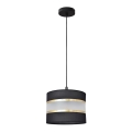 Candelabro suspenso HELEN 1xE27/15W/230V diâmetro 20 cm preto/dourado