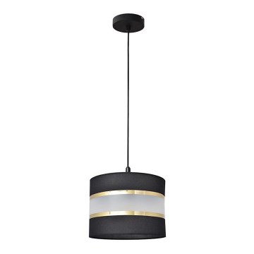 Candelabro suspenso HELEN 1xE27/15W/230V diâmetro 20 cm preto/dourado