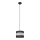 Candelabro suspenso HELEN 1xE27/15W/230V diâmetro 20 cm preto/prateado