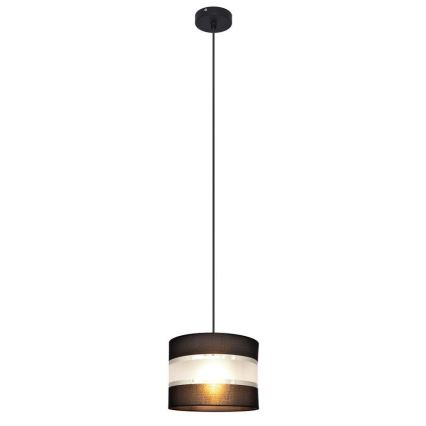 Candelabro suspenso HELEN 1xE27/15W/230V diâmetro 20 cm preto/prateado
