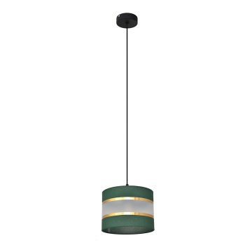 Candelabro suspenso HELEN 1xE27/15W/230V diâmetro 20 cm verde/dourada