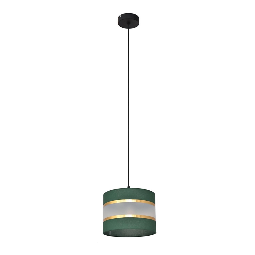 Candelabro suspenso HELEN 1xE27/15W/230V diâmetro 20 cm verde/dourada
