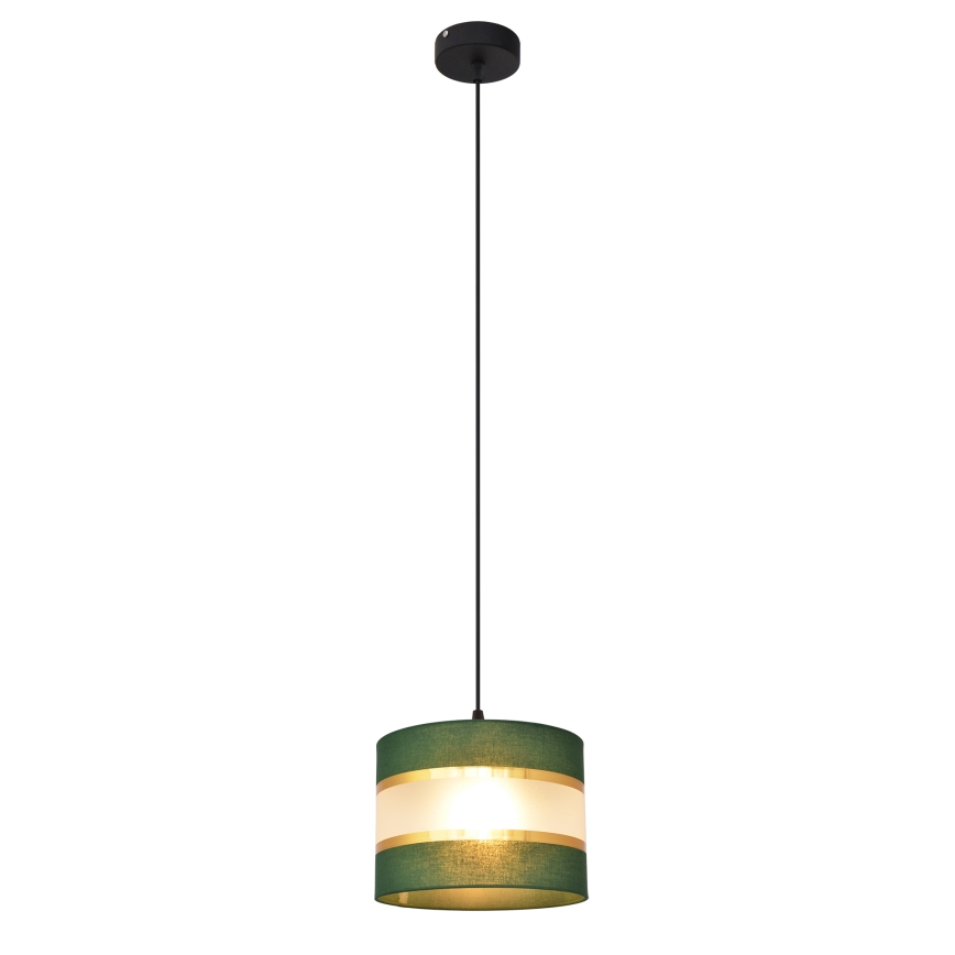 Candelabro suspenso HELEN 1xE27/15W/230V diâmetro 20 cm verde/dourada