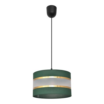 Candelabro suspenso HELEN 1xE27/15W/230V diâmetro 25 cm verde/dourada