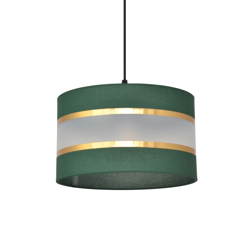 Candelabro suspenso HELEN 1xE27/15W/230V diâmetro 25 cm verde/dourada