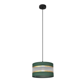 Candelabro suspenso HELEN 1xE27/15W/230V diâmetro 25 cm verde/dourada
