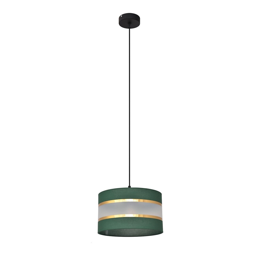 Candelabro suspenso HELEN 1xE27/15W/230V diâmetro 25 cm verde/dourada