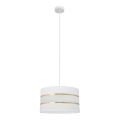 Candelabro suspenso HELEN 1xE27/15W/230V diâmetro 35 cm branco/dourado
