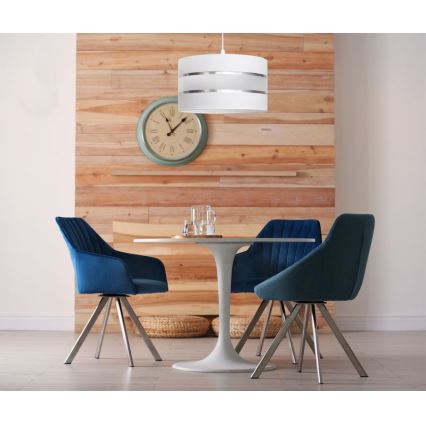 Candelabro suspenso HELEN 1xE27/15W/230V diâmetro 35 cm branco