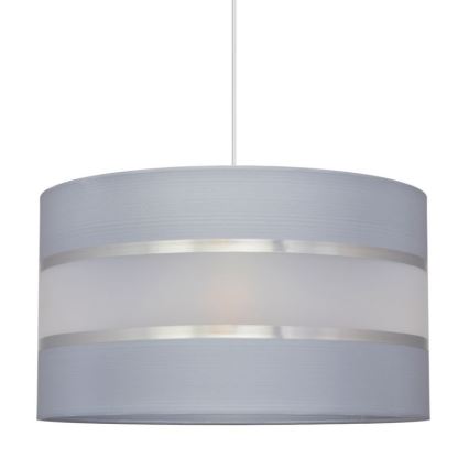 Candelabro suspenso HELEN 1xE27/15W/230V diâmetro 35 cm cinzento/prateado