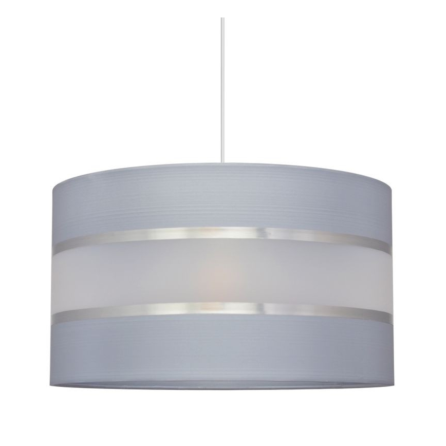 Candelabro suspenso HELEN 1xE27/15W/230V diâmetro 35 cm cinzento/prateado