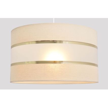 Candelabro suspenso HELEN 1xE27/15W/230V diâmetro 35 cm creme/dourado