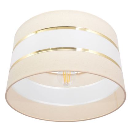 Candelabro suspenso HELEN 1xE27/15W/230V diâmetro 35 cm creme/dourado