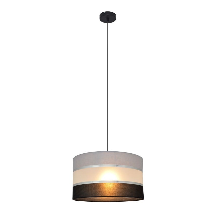 Candelabro suspenso HELEN 1xE27/15W/230V diâmetro 35 cm preto/cinzento/prateado