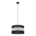 Candelabro suspenso HELEN 1xE27/15W/230V diâmetro 35 cm preto/dourado
